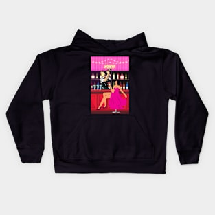 Glam Lady at a Bar Kids Hoodie